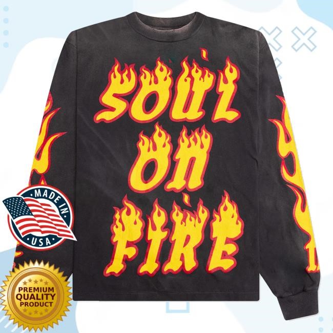 Feature Merch Store Saint Michael Soul On Fire L/S Tee - Black Shirts