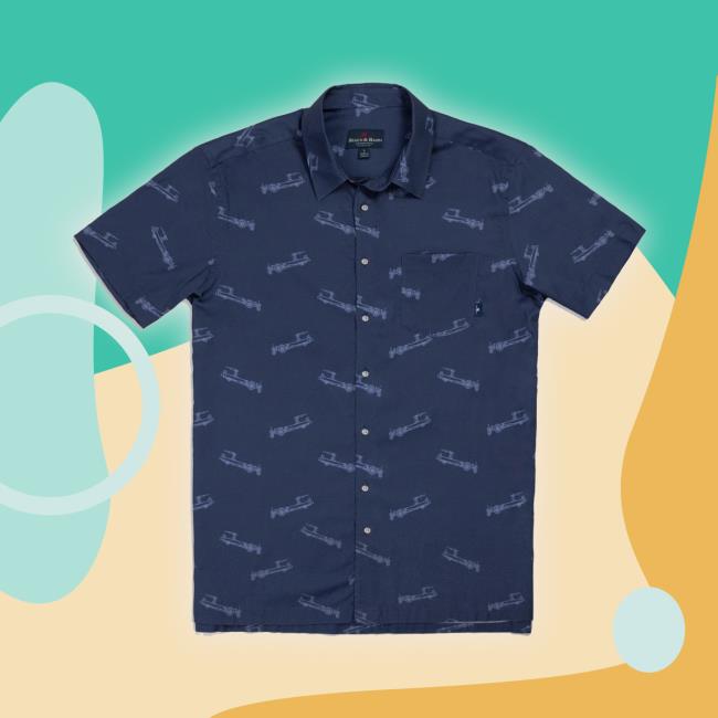 Official Beachandbarn Tractor Pool Woven T-Shirt