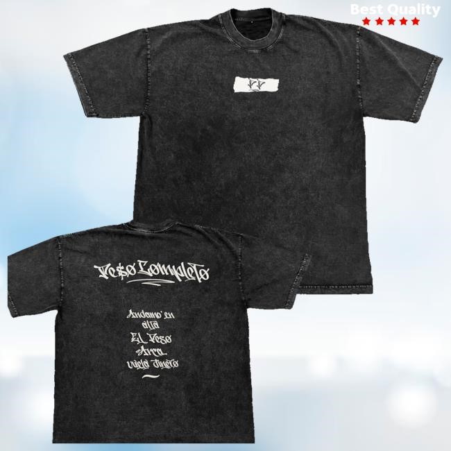 Official Peso Pluma Merch Store Black Tee Shirt