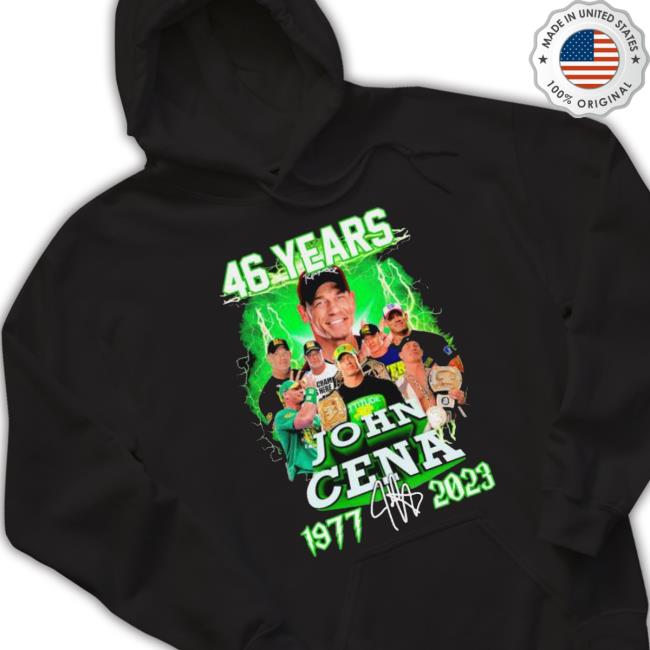 Official 46 Years John Cena 1977 – 2023 Signature Long Sleeve T Shirt