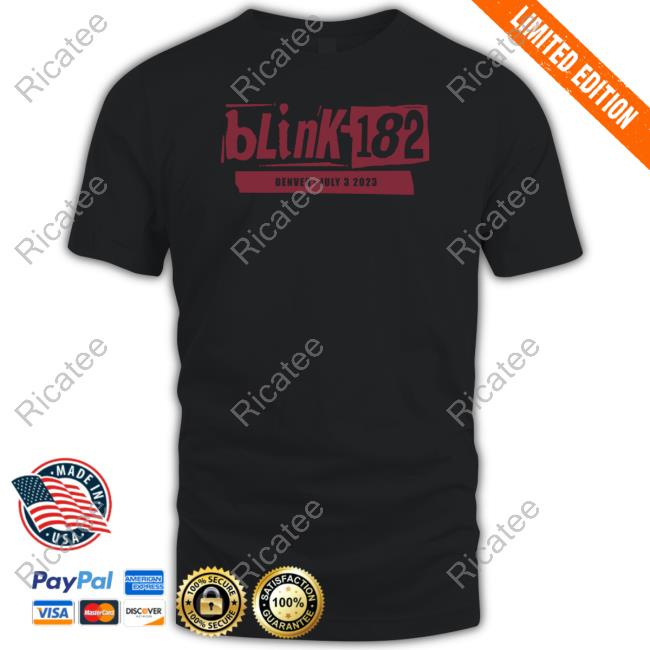 Blink 182 Merch Tour Denver July 3 2023 Shirt