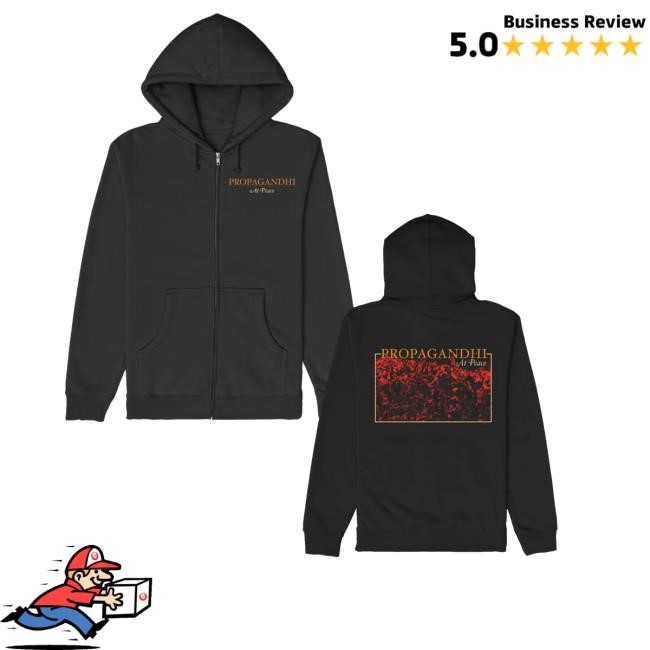 Propagandhi Merch At Peace Album Zip Up Hoodie