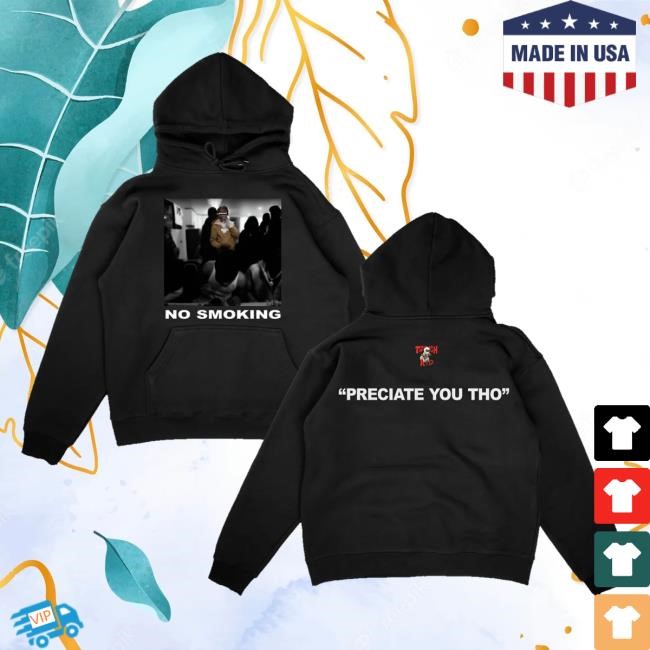 Lil Tjay Official Merch No Smoking Indoors Zip Up Hoodie