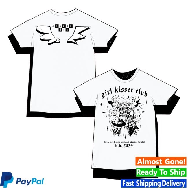 Double Dog Merch Girl Kisser Club Long Sleeve T Shirt Double Dog Merch Girl Kisser Club Tee Shirt