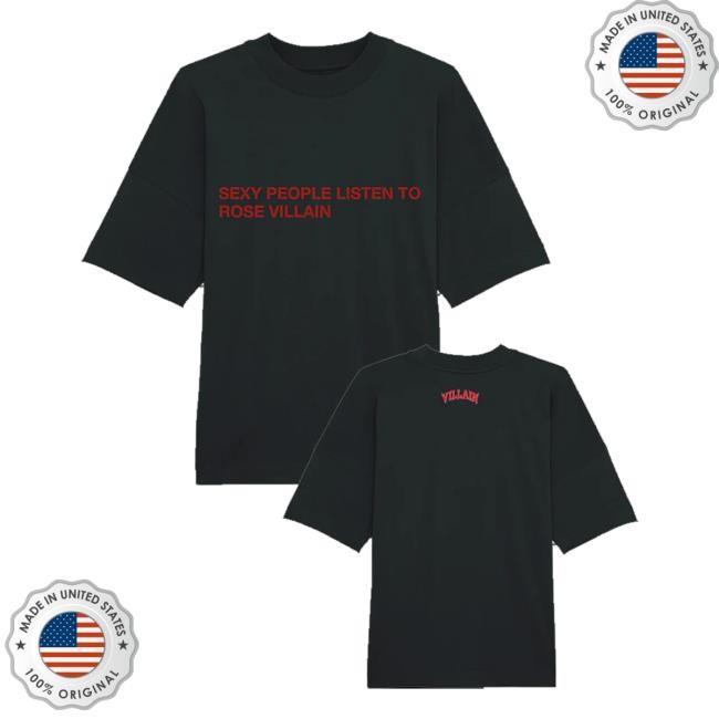 Rose Villain Sexy People Black Tee