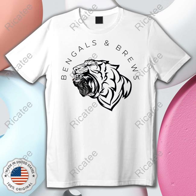 Teddy Karras Bengals And Brews Can Crusher With Text Sweatshirt