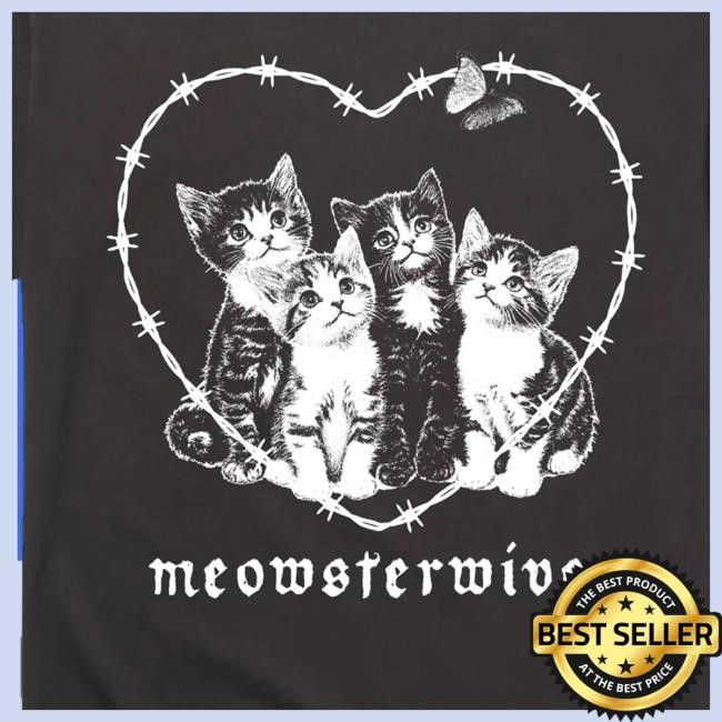 Misterwives Merch Shop Official Meowsterwives Washed Black Long Sleeve Shirt