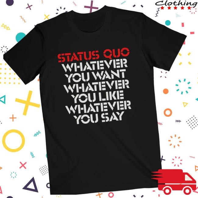 Official Status Quo Merch 'Whatever You Want' 45Th Anniversary Stencil Hoodie
