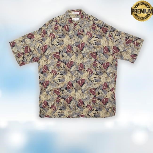 Pierre Cardin Mens Hawaiian Beige 90S Tee Shirt