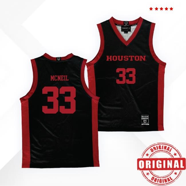 Official Houston Women's Basketball Black Jersey - Logyn Mcneil #33 Long Sleeve Shirt