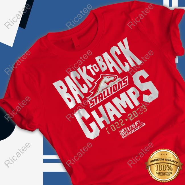 Birmingham Stallions Back-To-Back Champs T Shirt