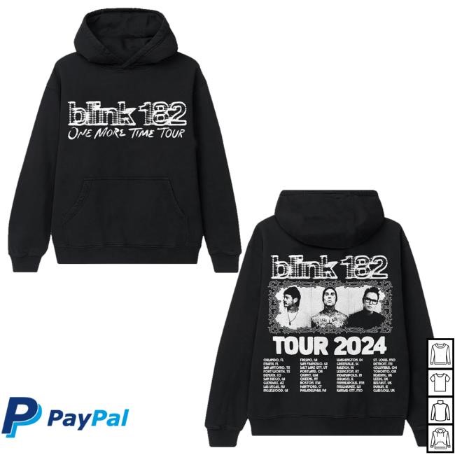 Blink 182 Merch One More Time Tour Hoodie
