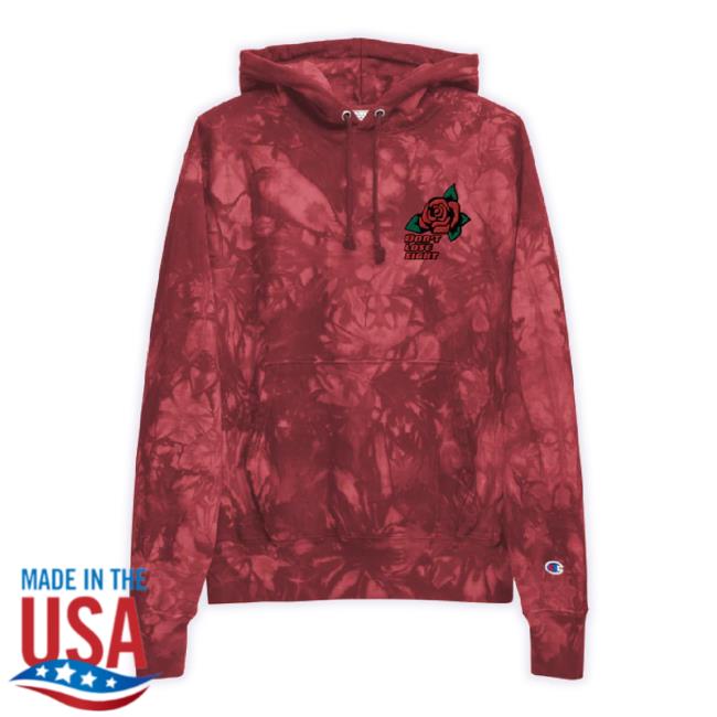 Original Itsjusta6 Merch Store Dls Rose Tie Dye Hoodie Red (Embroidered) Itsjusta6 Shop