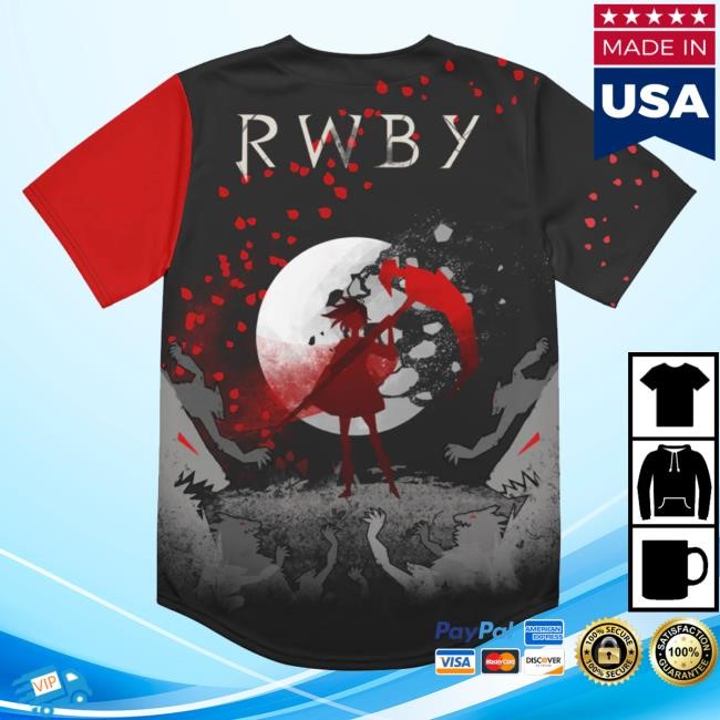 Rwby Ruby Rose Baseball Jersey Tee Shirt