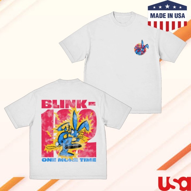 Blink 182 Merch One More Time Rabbit Shirts Official Blink 182 Merch One More Time Rabbit Tee