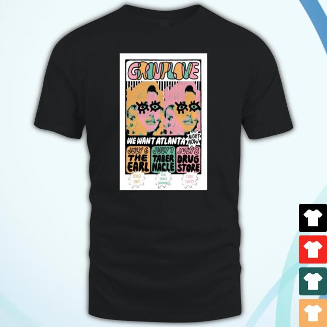 Official Grouplove July 6-8, 2023 Atlanta, Ga Poster Shirt