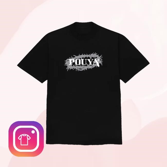 Pouya Merch Store Pouya Reflective Thorn Logo Zip Up Hooded Sweatshirt