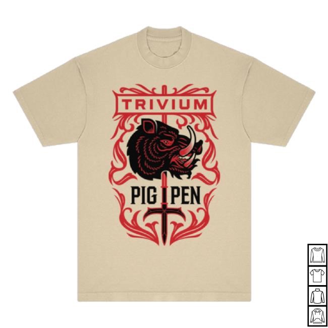 Original Trivium Shop Merch Store Pig Sword New Shirt