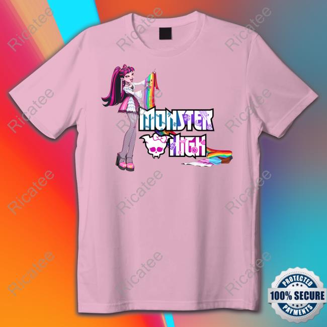 Mattel Monster High Pride Draculara Flag Long Sleeve Tee Shirt