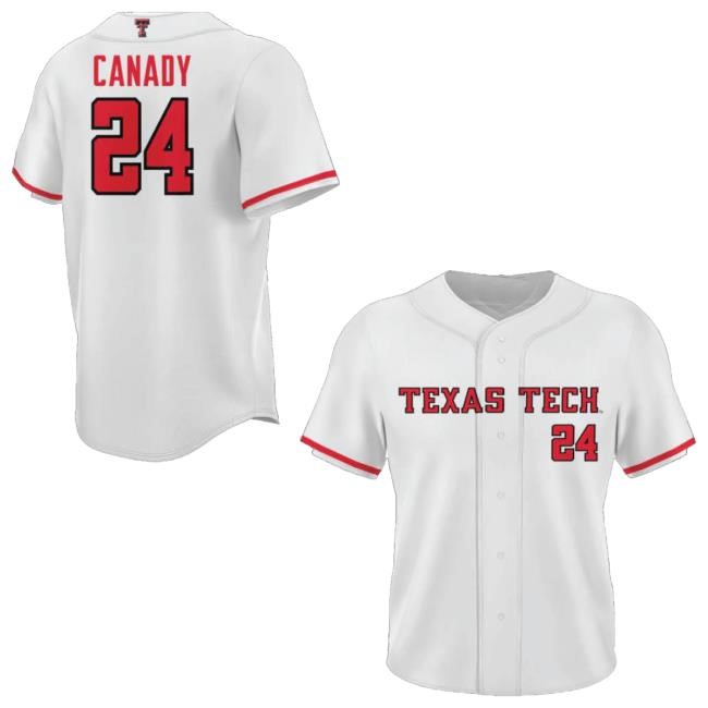 Redraideroutfitter Merch Texas Tech "Canady 24" Softball White Jersey Sweatshirt