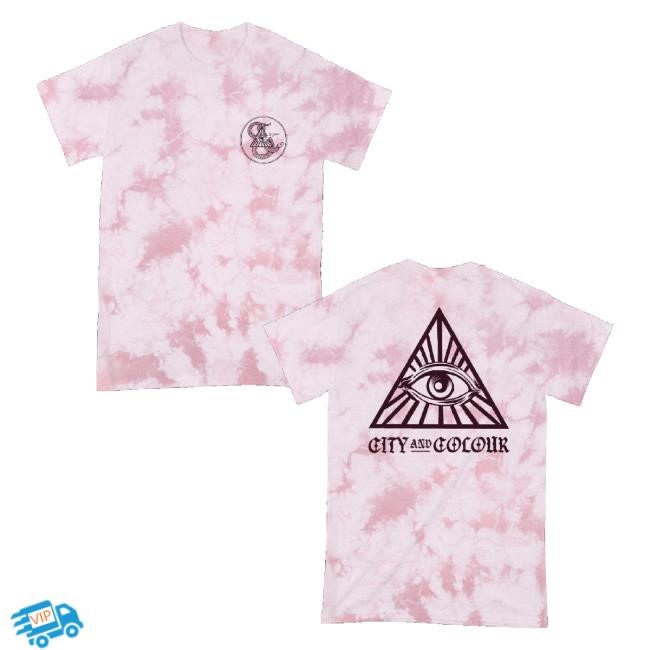 Trending City And Colour Merch Pyramid Eye Tie Dye New Shirt