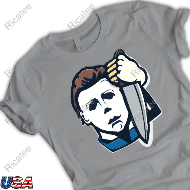 J. Gentleman Wearing Horror Movie Murder Badge Brooch Pin T Shirts