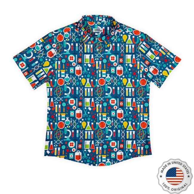 Science Lab Blue Science Button Up Hoodie