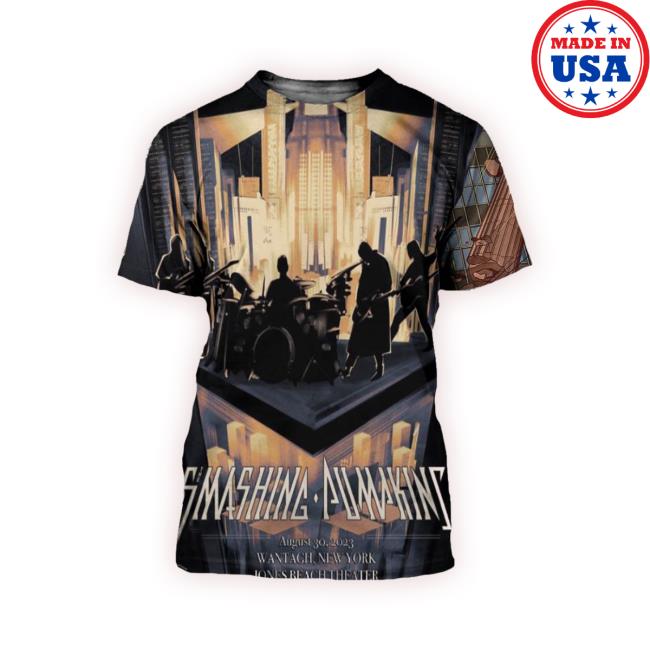 Official The Smashing Pumpkins August 30 2023 Wantagh New York Jones Beach Theater 3D Tee Shirt