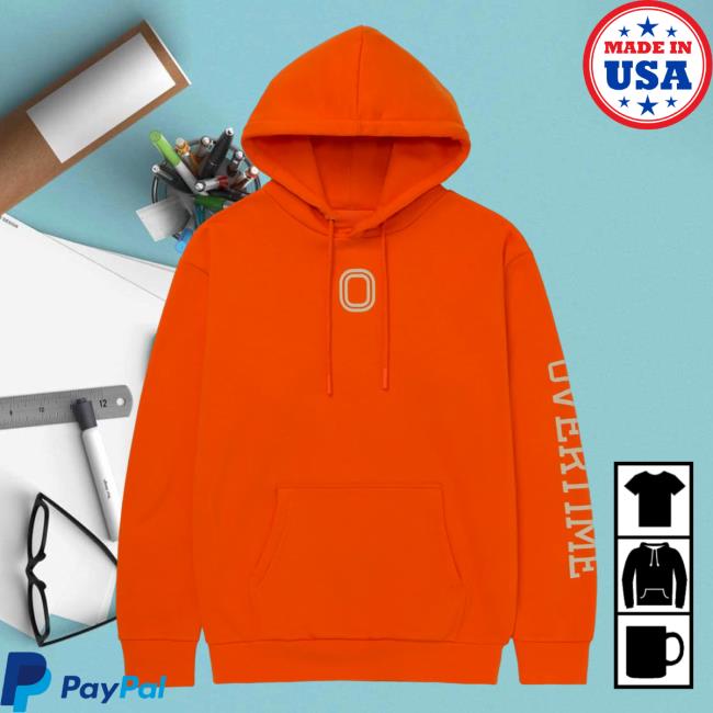 Official Overtime Tv Apparel Merch Clothing Store Shop Over Time OT Logo Classic Hoody Orange