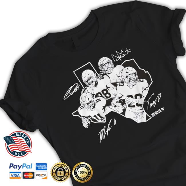 Official Dallas Star Collage Dak Prescott Micah Parsons Ceedee Lamb And Tony Pollard Long Sleeve T Shirt