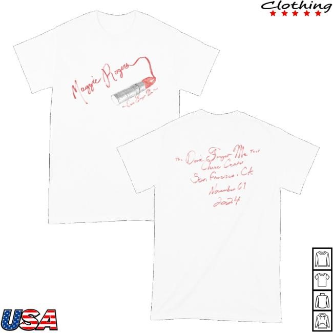 Maggie Rogers Merch Lipstick T-Shirt Chase Center Nov 1 2024
