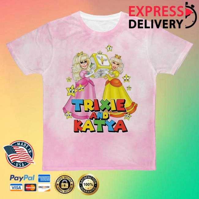 Trixie And Katya Princess Cloud Dye All Over Print Tee Shirt