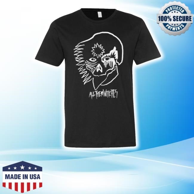 All Them Witches Shop Black Acid Dotted Face T Shirt
