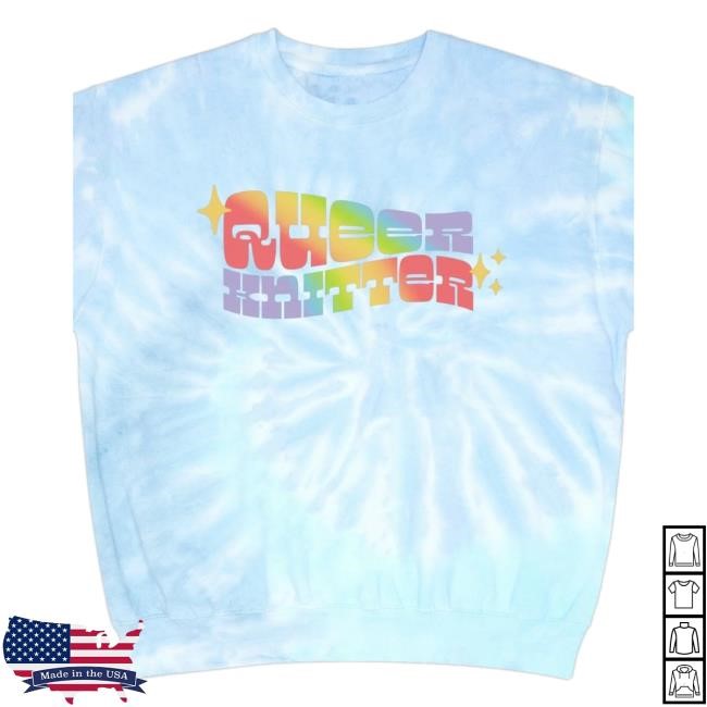 Emtothethird Yarn Merch Queer Knitter Tie-Dye T-Shirt, Hoodie, Tank Top, Sweater And Long Sleeve T-Shirt
