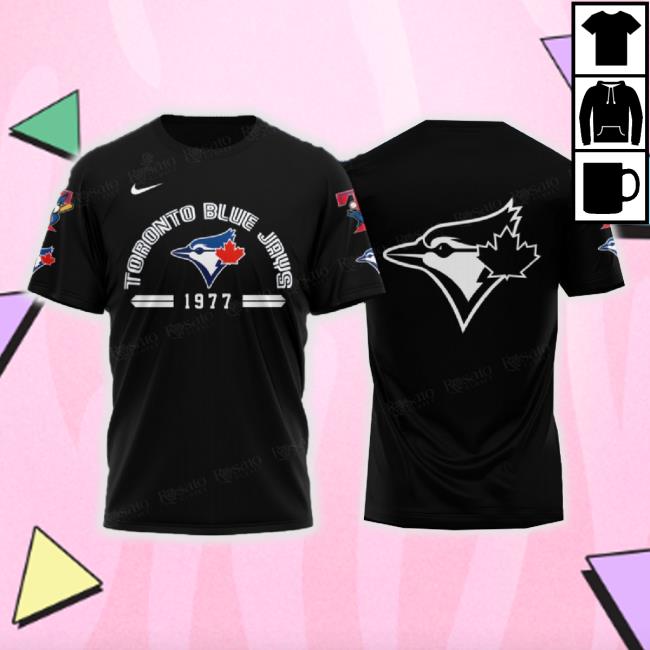 Logo Toronto Blue Jays Black 3D Shirt, Blue Jays Baseball Tee, Blue Jays TankTop