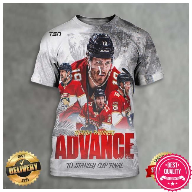 Original The Florida Panthers Are Headed Advance Back To The Stanley Cup Finals 2024 All Over Print Tee Shirt