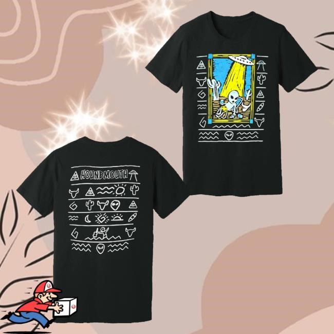 Official Houndmouth Merch Alien Tank Top Official Houndmouth Merch Alien Tee Shirt
