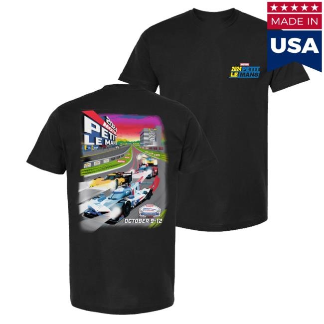 Official Road Atlanta Merch 2024 Petit Le Mans Event Tee Black T-Shirt