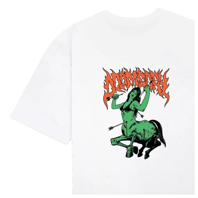 Dooms Day Society Merch Lady Of War Ringer Hooded Sweatshirt