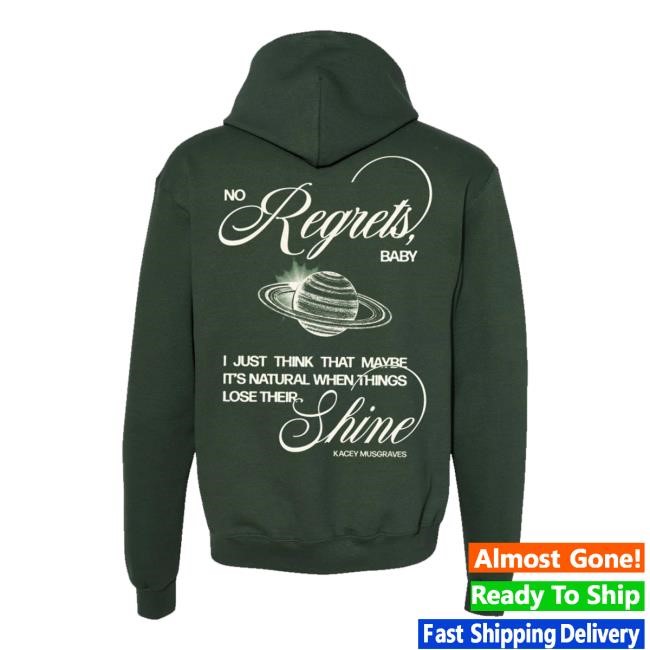 Kacey Musgraves Merch Shop No Regrets Hooded Sweatshirt