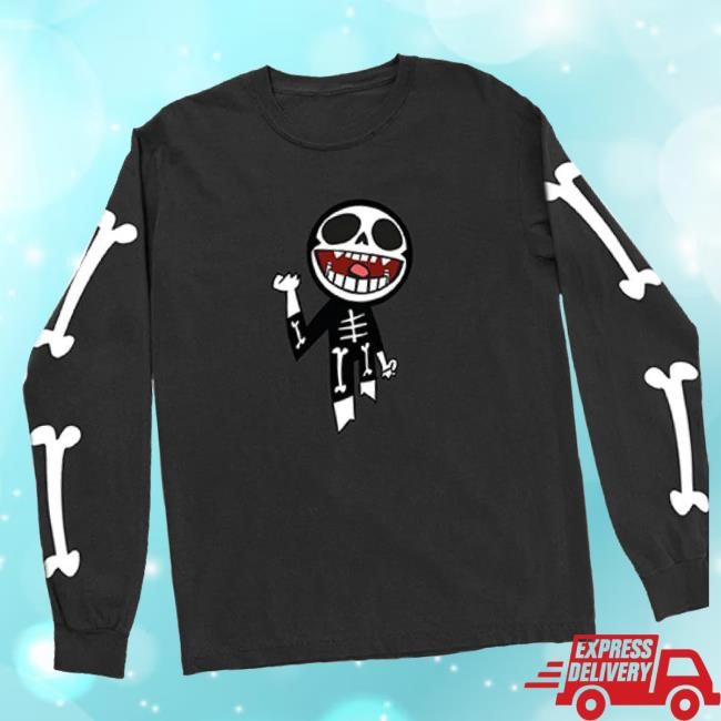 Trending Gorillaz Merch Store Bonesy Bones Long-Sleeve Sweatshirt