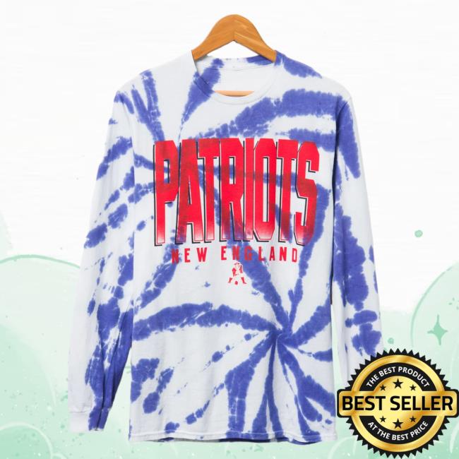 Official Junk Food Apparel Clothing Store Shop Junkfoodclothing New England Patriots Game Time Tie Dye Long Sleeve Tshirt Liberty Tie-Dye