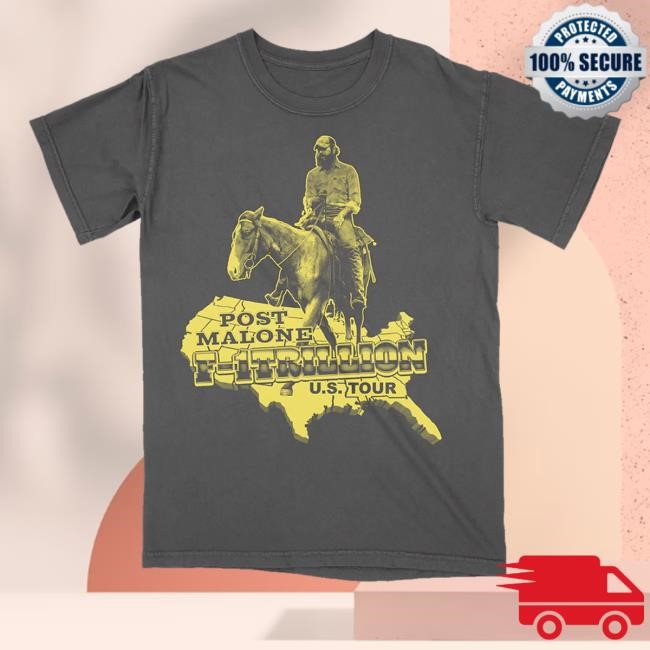 Post Malone Merch Store F-1 Trillion Tour Map Hooded Sweatshirt