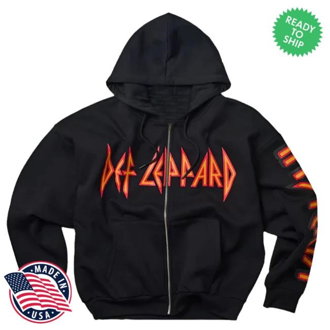Reason Brand Inc Merch Reason Def Leppard Zip Graphic Print t-shirt, hoodie, tank top, sweater and long sleeve t-shirt