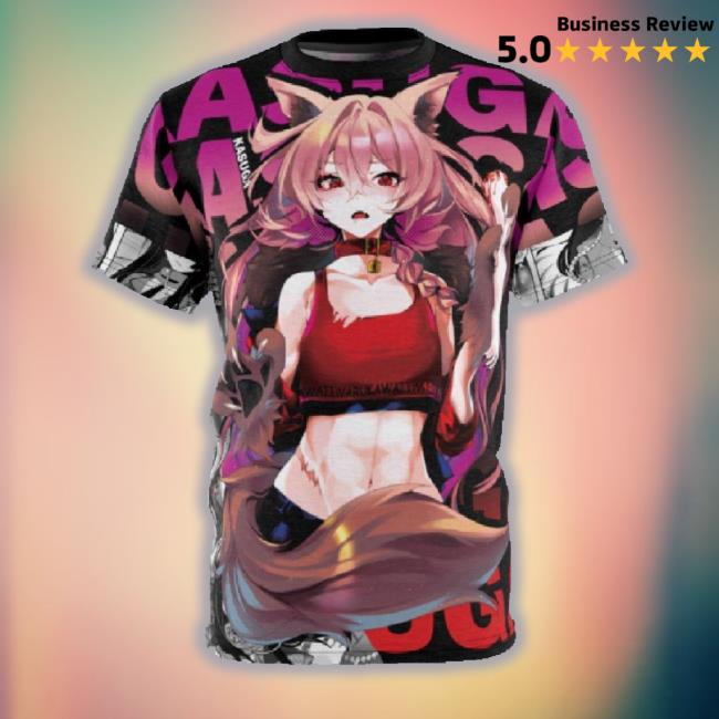 Kasuga - Cute Werewolf Anime Girl Unisex Aop Cut & Sew Long Sleeve T Shirt