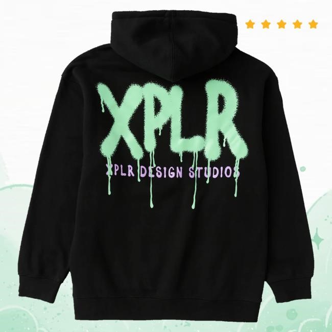 Official Xplr Shop By Sam And Colby Graffiti Hoodie Sweatshirt