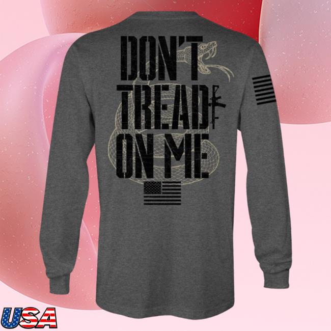 Official Howitzer Clothing Don't Tread On Me Never Long Sleeve Tees Graphite Heather