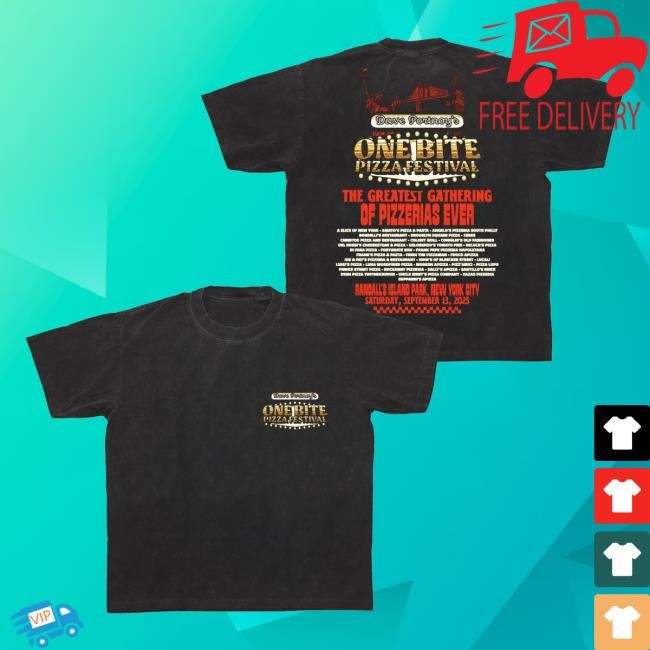 Barstool Sports Merch Shop Store One Bite Pizza Fest 2025 Icons Vintage Wash '47 New Shirt