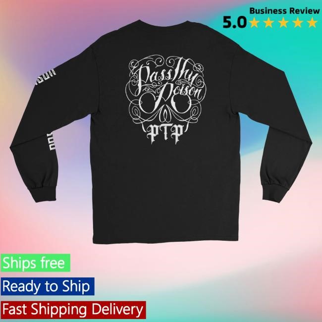 Official Pass Thy Poison Merch Pass Thy Poison Word Skull Sweatshirt Pass Thy Poison Merch Pass Thy Poison Word Skull Unisex Sweatshirt