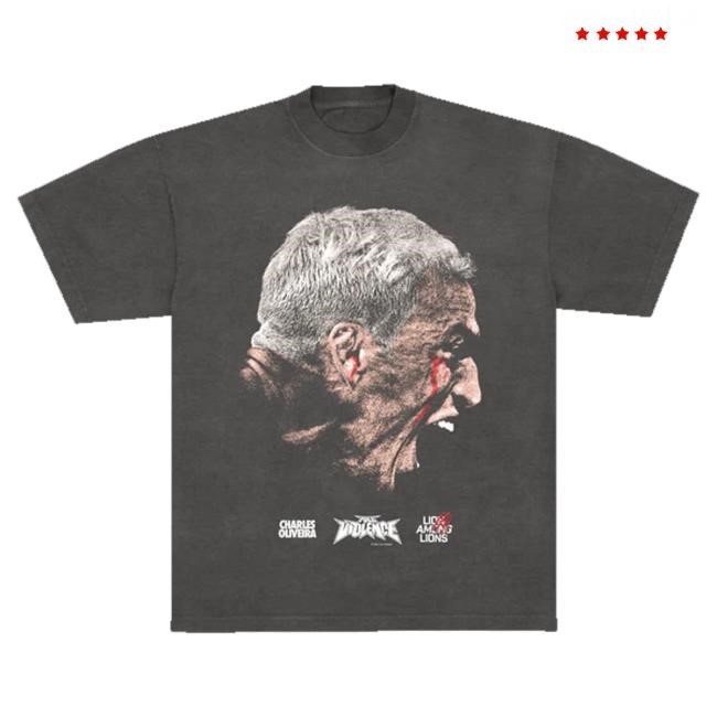 Full Violence Store Charles Oliveira Merch Lion Among Lions Tee Shirt